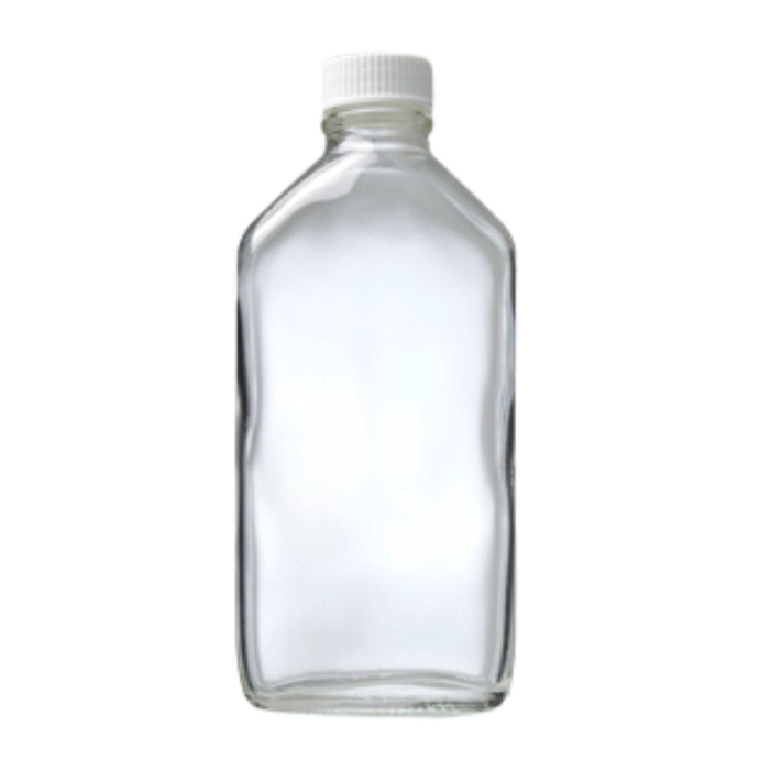 MEDICINE BOTTLES Disposable Flats Clear 200mL 20 Pack