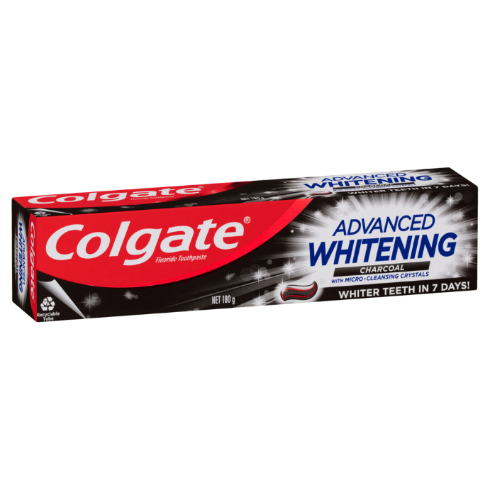 Colgate Advanced Whitening Charcoal Toothpaste with Micro-Cleansing Crystals 180g