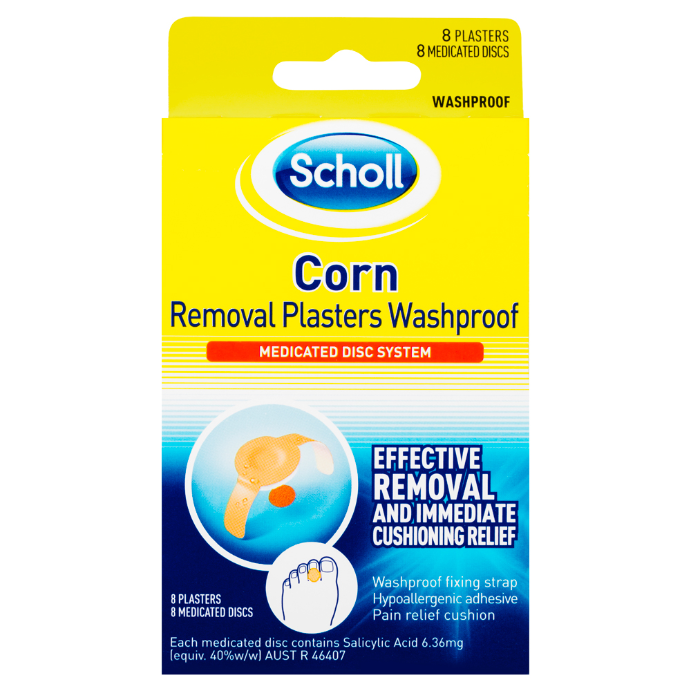 Scholl Corn Removal Plasters Washproof 8 Pack