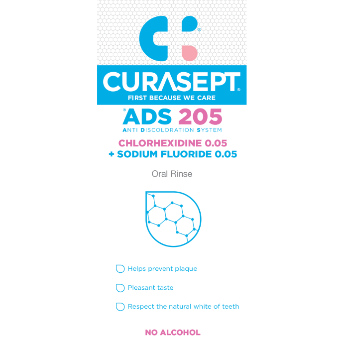 Curasept Chlorhexidine 0.05% Oral Rinse Mouthwash 200mL
