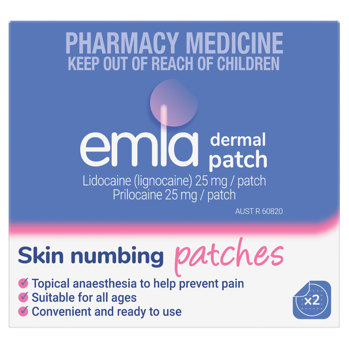 EMLA Skin Numbing Patches 2 Patches