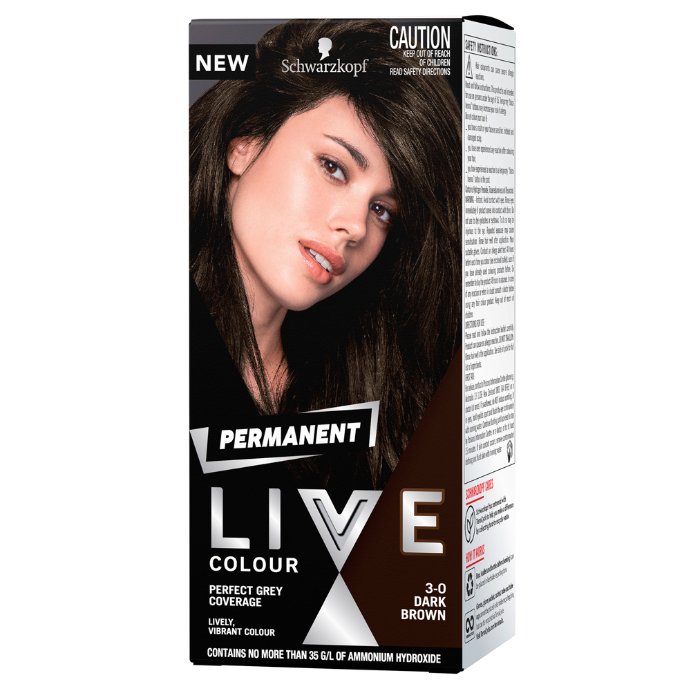 Schwarzkopf LIVE Colour Permanent 3.0 Dark Brown 1 Pack