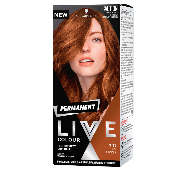 Schwarzkopf LIVE Colour Permanent 7.77 Pure Copper 1 Pack