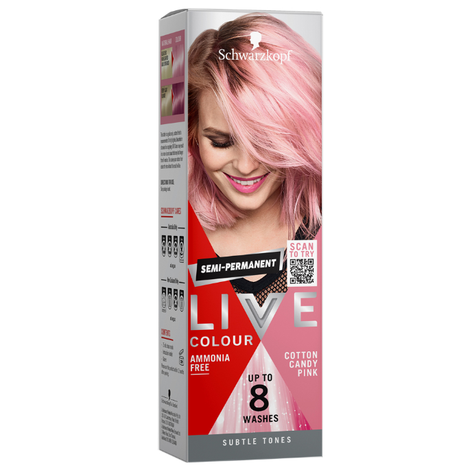 Schwarzkopf LIVE Colour Pastels Cotton Candy Pink 75mL