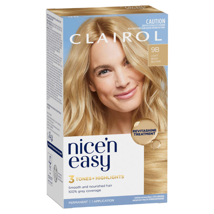 Clairol Nice 'N Easy 9B Light Beige Blonde Permanent Hair Colour 1 Pack