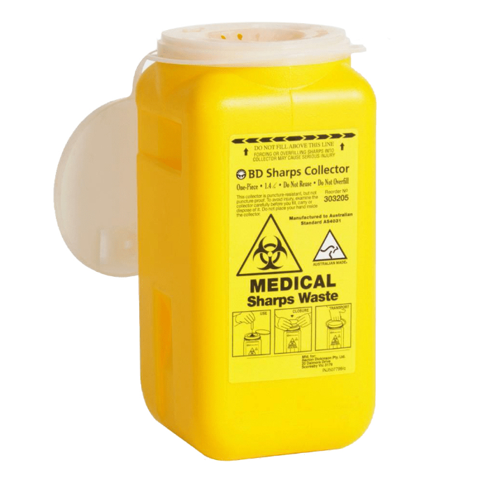 SHARPS Waste Container 1.4L