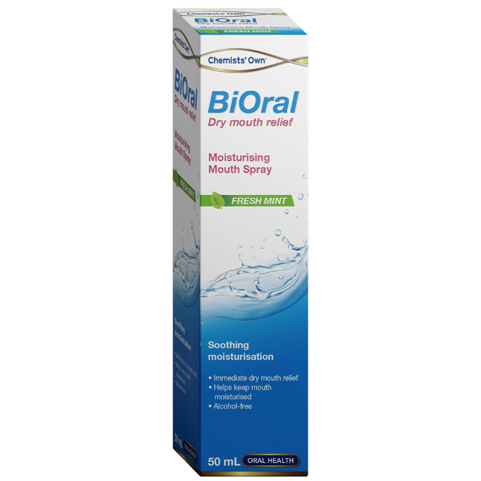 Chemists' Own BiOral Dry Mouth Relief Moisturising Mouth Spray 50mL