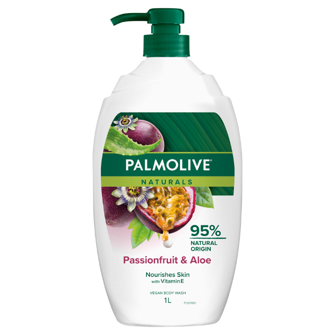 Palmolive Naturals Vegan Body Wash Passionfruit & Aloe 1L