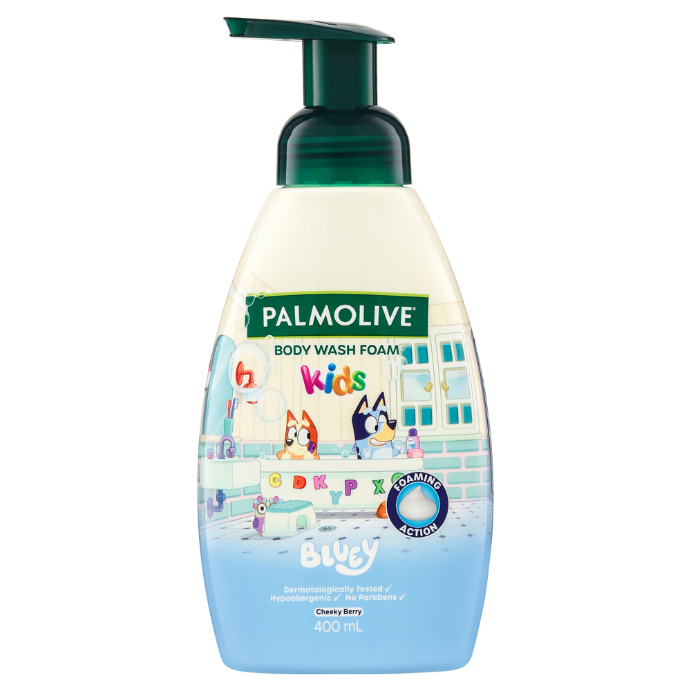 Palmolive Bluey Kids Body Wash Foam Cheeky Berry 400mL