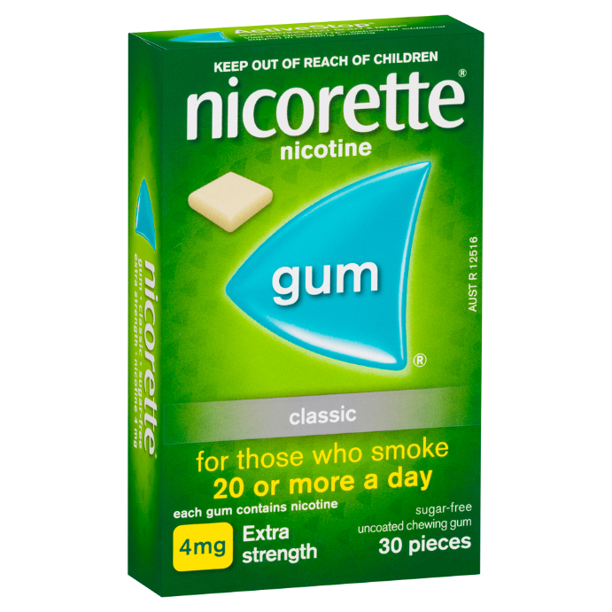 NICORETTE® Nicotine Gum Extra Strength 4mg Classic 30 Pack