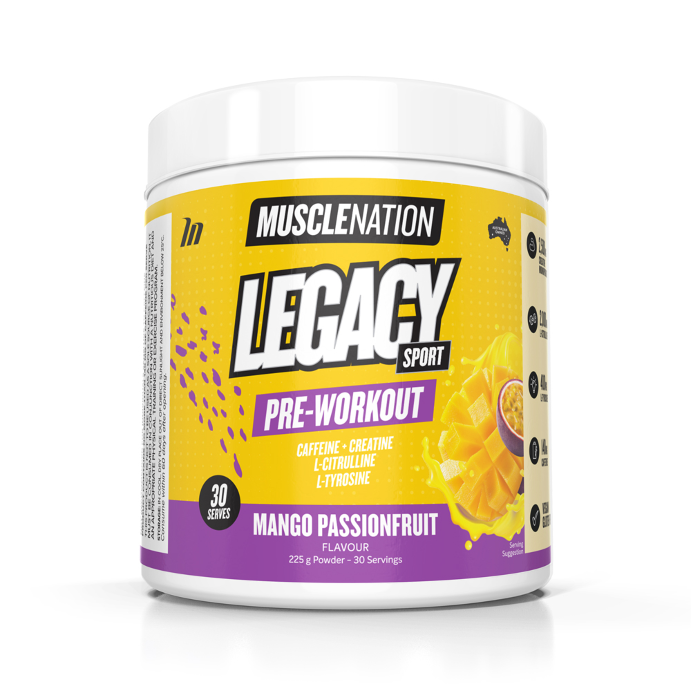 Muscle Nation Legacy Sport Mango Passionfruit Flavour 225g