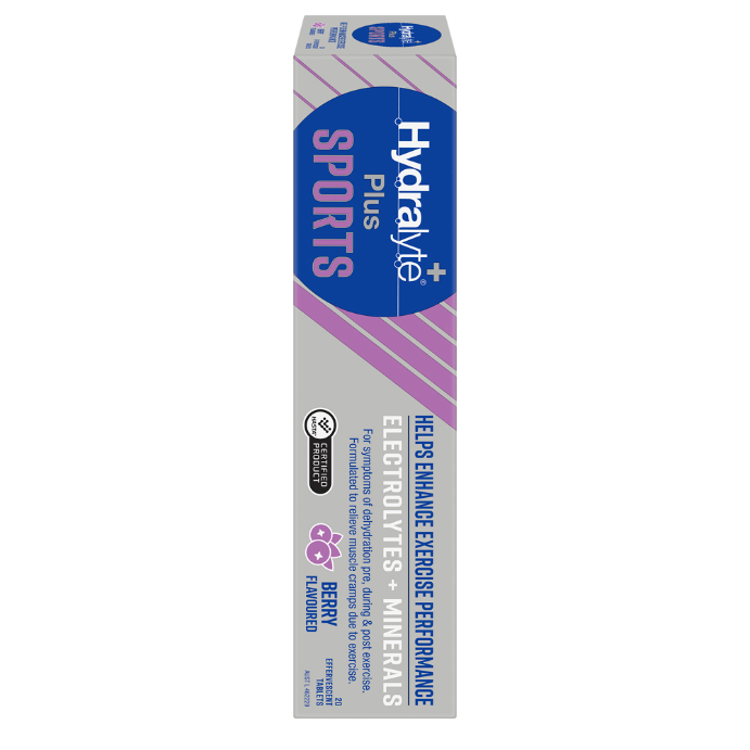 Hydralyte Plus Sport Effervescent Berry 20 Tablets