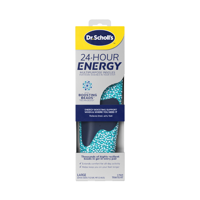 Scholl 24 Hour Energy Multipurpose Insoles Large 1 Pair