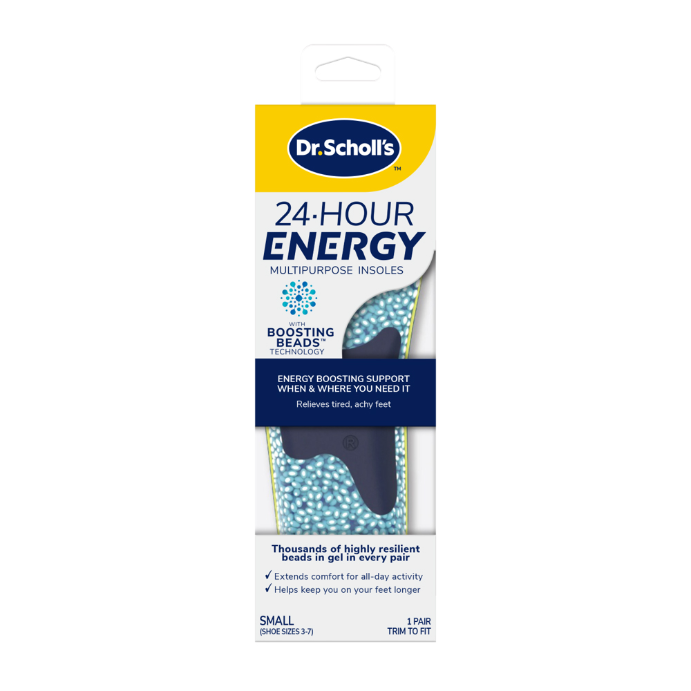 Scholl 24 Hour Energy Multipurpose Insoles Small 1 Pair