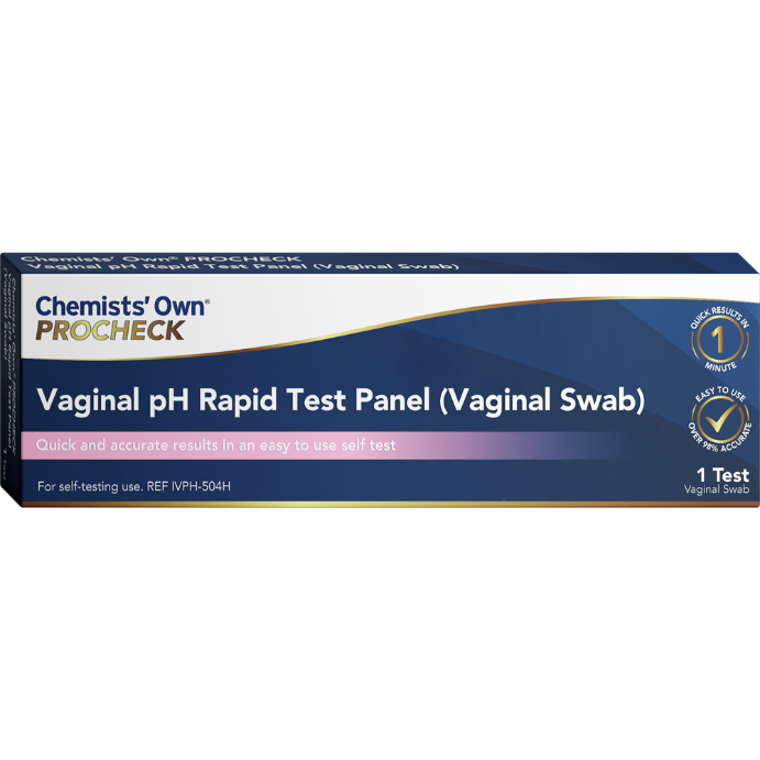 Chemists' Own PROCHECK Vaginal pH Rapid Test Panel (Vaginal Swab) 1 Pack