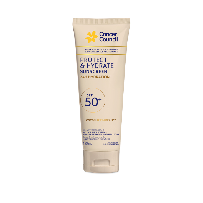 Cancer Council Protect & Hydrate Sunscreen Coconut Fragrance SPF50+ 150mL