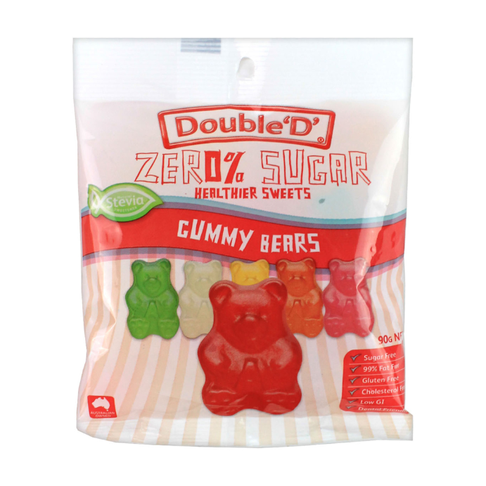 DOUBLE D Sugar Free Gummy Bears 90g