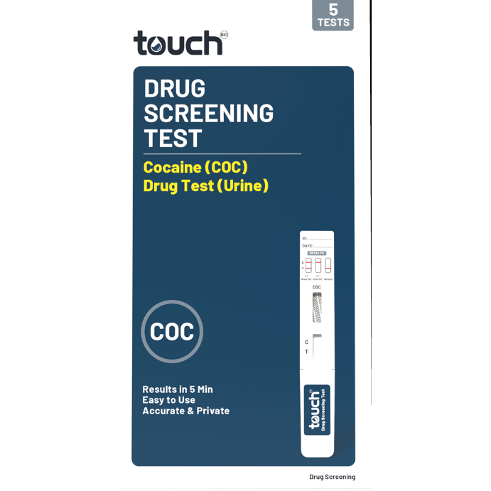 Touchbio Cocaine (coc) Drug Screening Test - Urine 5 Tests
