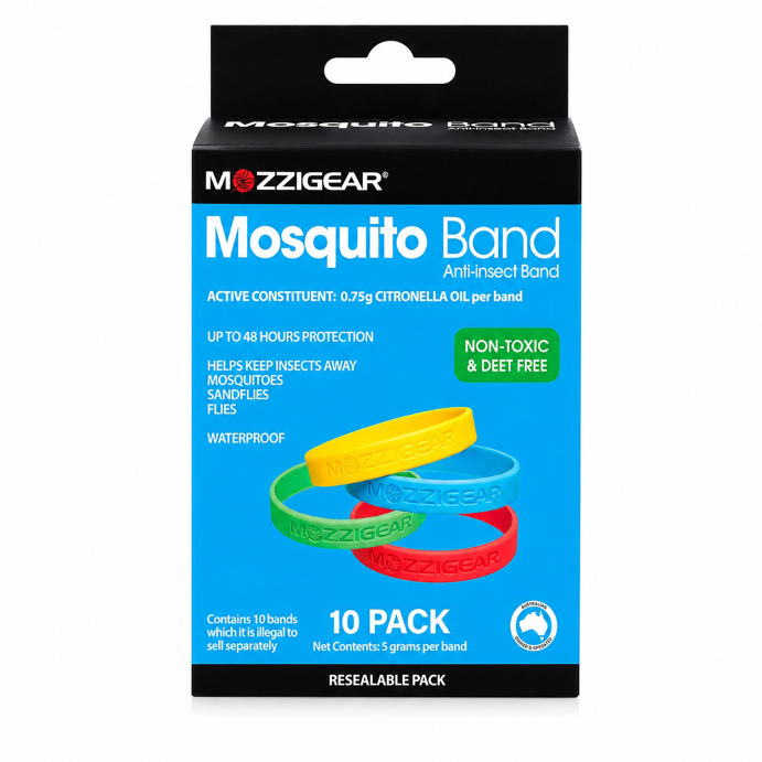 MOZZIEGEAR Adults Mosquito Band 10 Pack