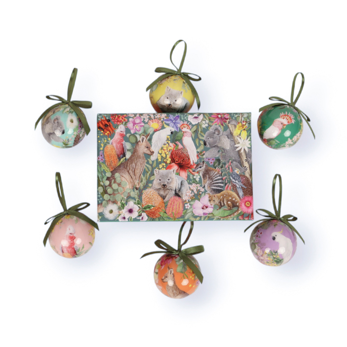 LA LA LAND Mini Bauble Box Set Australian Wildlife 6 Piece Set