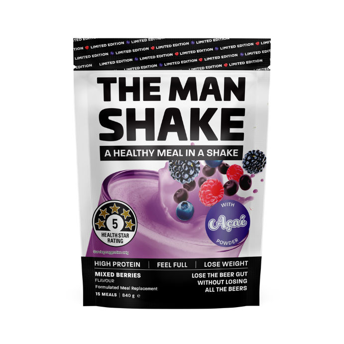 THE MAN SHAKE Formulated Meal Replacement Mixed Berries Flavour 840g