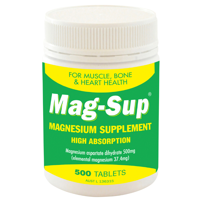 MAG-SUP Magnesium Supplement 500 Tablets