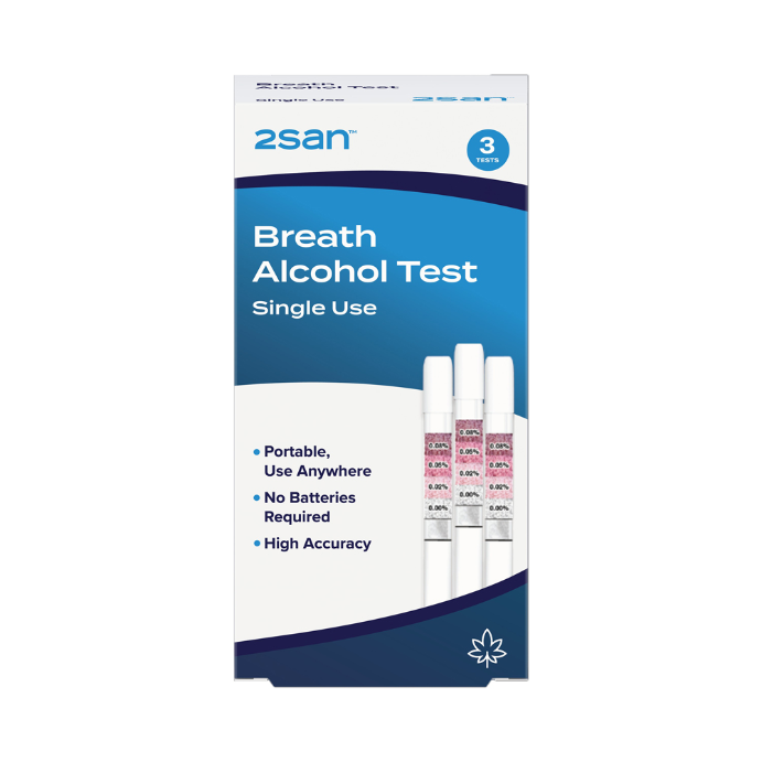 2san Single Use Breathalyzer - Alcohol Test 3 Pack
