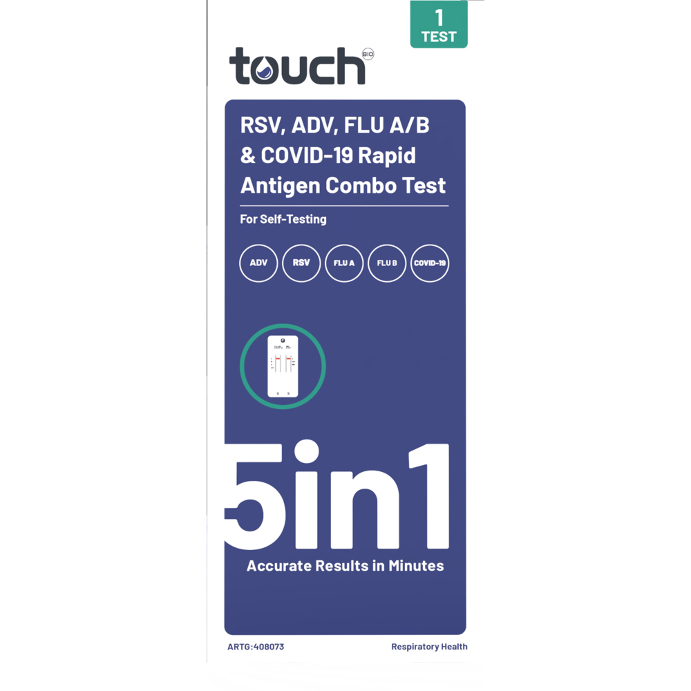 Touchbio 5in1 Rsv, Adv, Flu A/b And Covid-19 Rapid Antigen Test - 1 Test