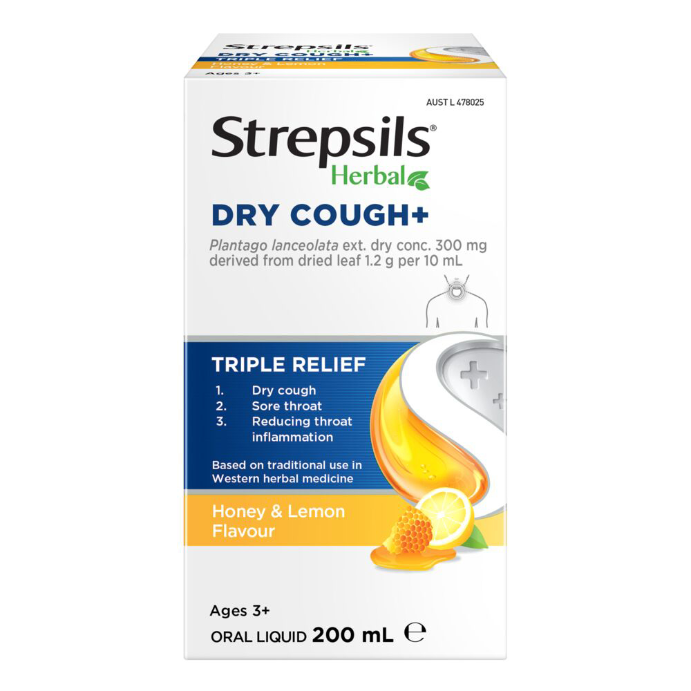 Strepsils Herbal Dry Cough+ Oral Liquid 200mL