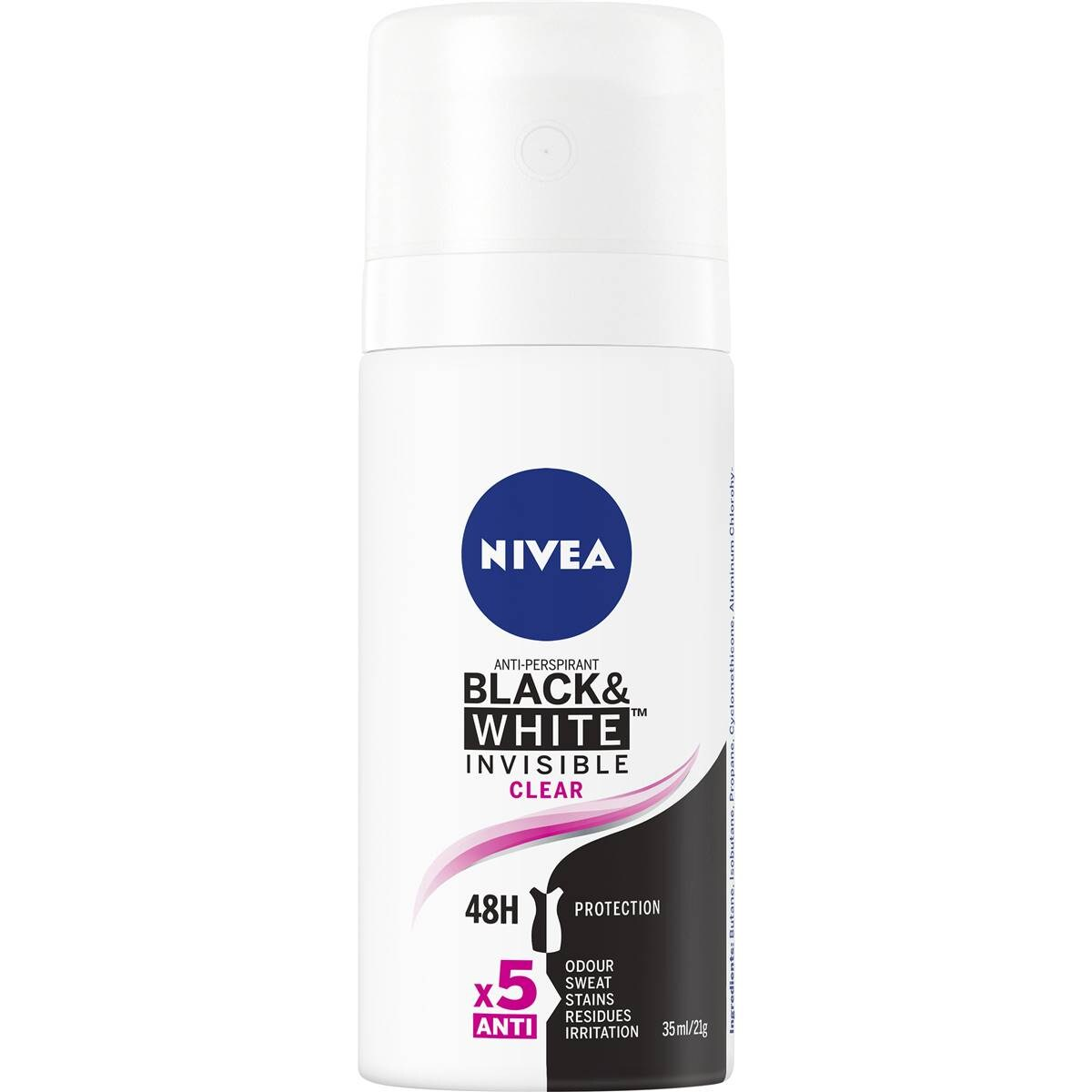 Nivea Deodorant Black And White Clear Mini 35mL