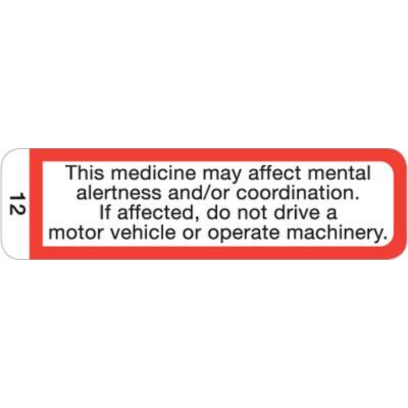 FILDES Cautionary Advisory Labels No.12 1000 Pack