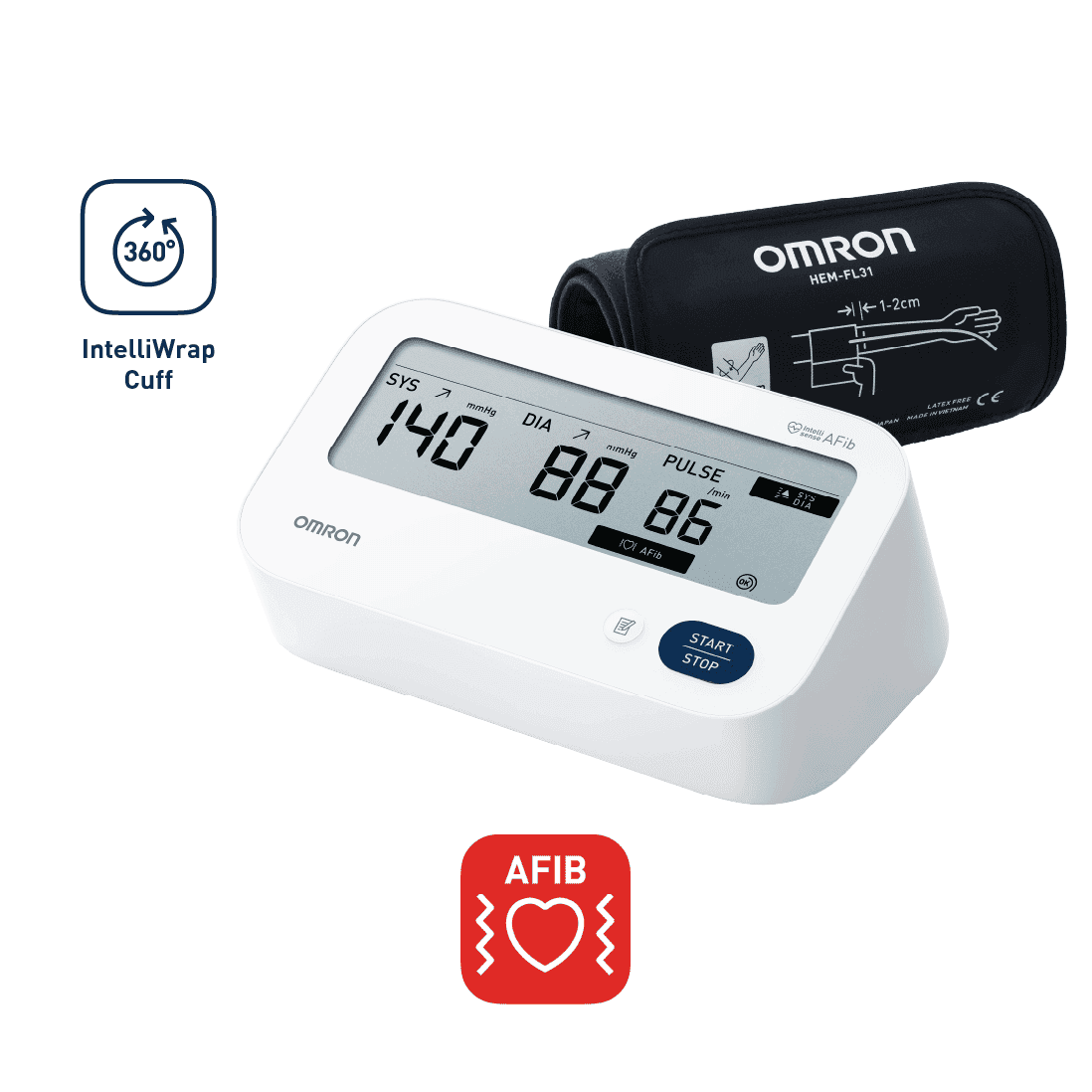 Omron Premium Blood Pressure Monitor Hem7193fl