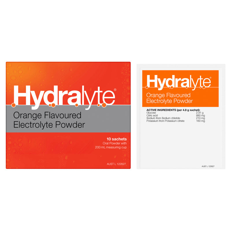 Hydralyte Sachets Orange Pdr 10Pk