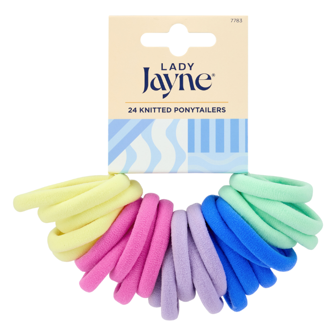 Lady Jayne Pastel Soft Knitted Ponytailers 24 Pack