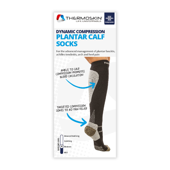 Thermoskin Plantar FXT Compression Socks Calf Medium Black