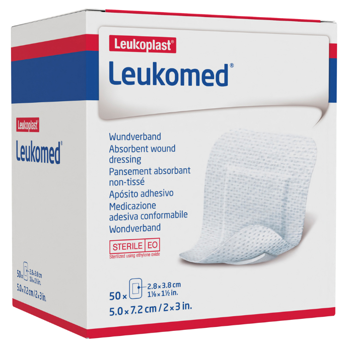 LEUKO Leukomed Sterile 5cm x 7.2cm White 50 Pack