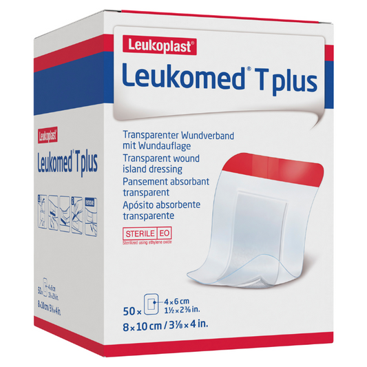 LEUKO Leukomed T Plus Sterile 8cm x 10cm Transparent 50 Pack