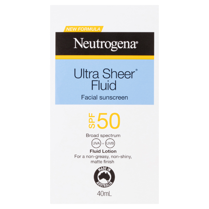 Neutrogena® Ultra Sheer Fluid Facial Sunscreen SPF50 40mL
