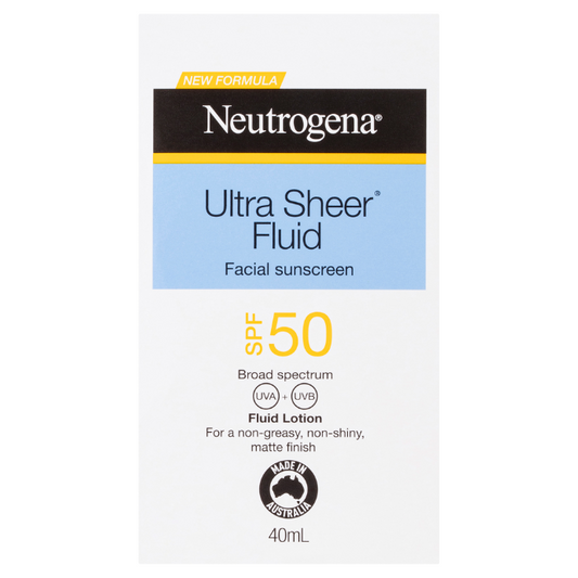 Neutrogena® Ultra Sheer Fluid Facial Sunscreen SPF50 40mL