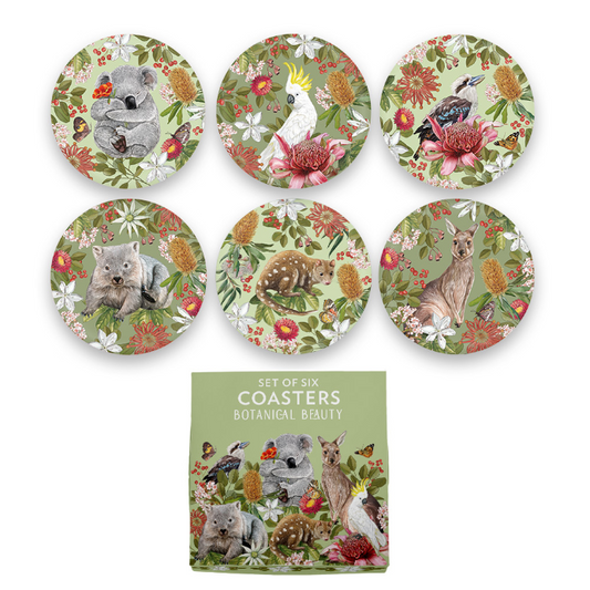 LA LA LAND Coaster Set Botanical Beauty 6 Piece Set