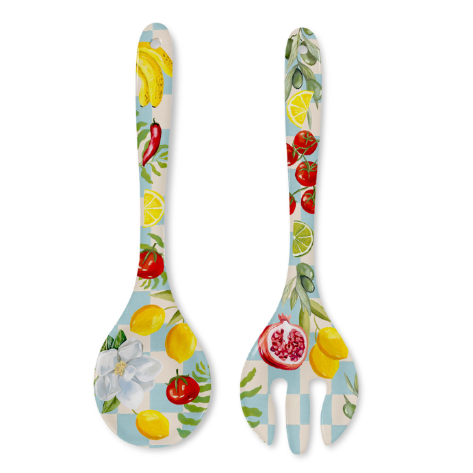 LA LA LAND Salad Servers Coastal Breeze 2 Piece Set