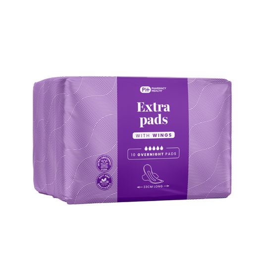 Pharmacy Health Extra Pads Wings Overnight 10 Pack