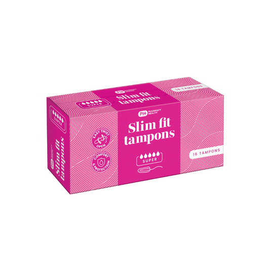 Pharmacy Health Slim Fit Tampons Super 16 Pack