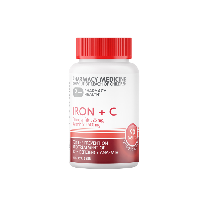 PHARMACY HEALTH Iron + C 90 Modified Release Tablets