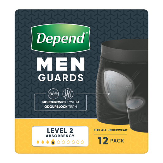 Depend Men Guards Level 2 12 Pack