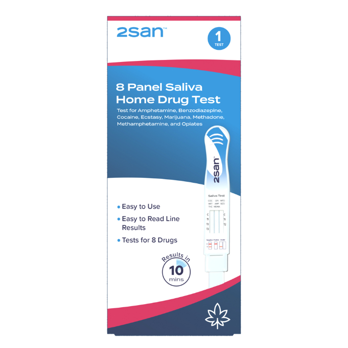2SAN 8 Panel Saliva Home Drug Test 1 Pack