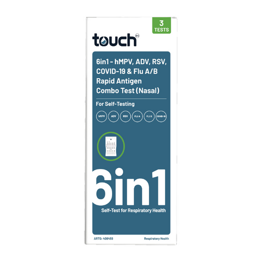 Touchbio 6in1- Hmpv, Adv, Rsv, Covid-19 & Flu A/b Rapid Antigen Test - 3 Tests