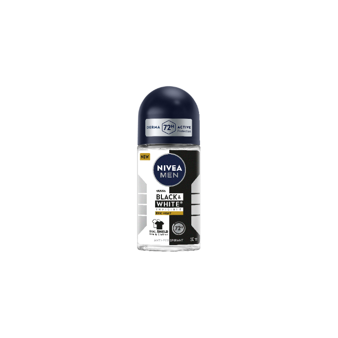 NIVEA Men Deo Roll-On Black & White Invisible Epic Night 50mL