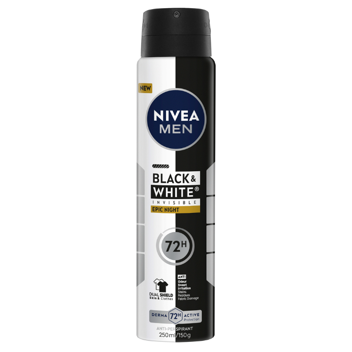 NIVEA Men Deo Aero Invisible Black & White Epic Night 250mL