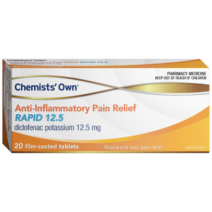 Chemists Own Anti-Inflam Pain Relief Rapid 12.5mg 20 Tablets